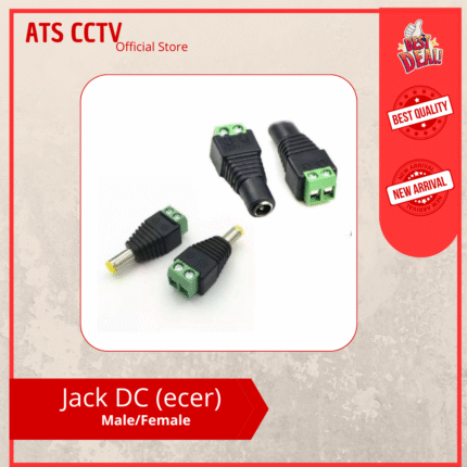 Konektor Jack DC Male (Kepala Kuning)